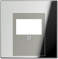 Лицевая панель Jung LS990 metal для 2-м. розетки USB/аудио хром картинка